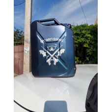 Міні бар каністра синій хамелеон на 20л. з посудом в подарунок чоловікові / Подарунковий набір на 4 персони “Max“