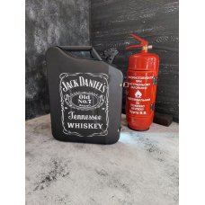 Міні бар каністра чорна на 20л. з посудом в подарунок чоловікові / Подарунковий набір хлопцю на 4 персони “Max“