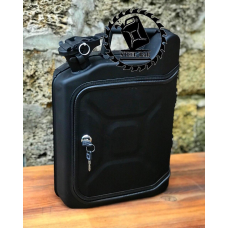 Каністра бар для напоїв і алкоголю на 10 літрів з чарками “Compact“ чорна на подарунок для чоловіка