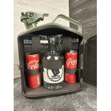 Чорна каністра-бар 5л з посудом в комплекті / Сейф для алкоголю, подарунок чоловікові або хлопцю